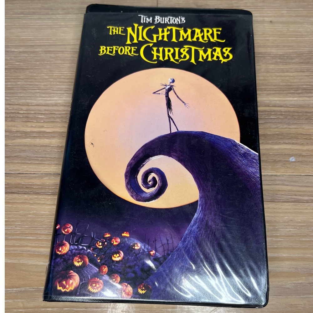 Disney The Nightmare Before Christmas VHS Tim Burton Clamshell Black Tape